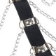  ARNÉS DE PECHO CADENAS CUERO NEGRO TALLA ÚNICA - SUBBLIME 