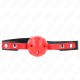 MORDAZA DE BOLA 4 CM DURA HUECA ROJO CORREA NEGRA 60 x 2 CM AJUSTABLE 3752 CM - KINK 