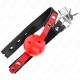  MORDAZA DE BOLA 4 CM DURA HUECA ROJO CORREA NEGRA 60 x 2 CM AJUSTABLE 3752 CM - KINK 
