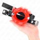  MORDAZA LABIAL 8 CM CON CORREA DE POLIPIEL ROJO 63 x 2 CM AJUSTABLE 3958 CM - KINK 