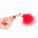  PINZAS PARA PEZONES CON PLUMA ROJO 7 CM - KINK 