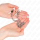  PINZAS PARA PEZONES CON DOBLE CADENA FINA PLATEADO 20/23 CM - KINK 
