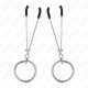  PINZAS PARA PEZONES FINA CON ARO PLATEADO 7 CM - KINK 