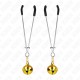  PINZAS PARA PEZONES FINA CON CASCABEL DORADO 7 CM - KINK 