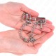  PINZAS PARA PEZONES COMPRESORA TORNILLO DE BANCO CON CADENA 30 CM - KINK 