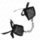  MUÑEQUERAS DISEÑO ESCÁNDALO NEGRO DETALLE LAZO 24.5 CM X 6.5 CM - KINK 