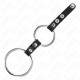  ANILLO PENE DOBLE 3.8 CM A 5 CM CONECTADOS POR CUERO - KINK 