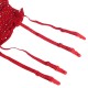 BODYSTOCKING DE REJILLA CON GUANTES Y DIAMANTES ROJO TALLA ÚNICA - SUBBLIME  952181