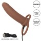  MAXX DOBLE PENETRADOR GRUESO 10 VIBRACIONES MULATO - CALEXOTICS 