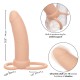  MAXX DOBLE PENETRADOR GRUESO 10 VIBRACIONES NATURAL - CALEXOTICS 