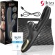  VIBRADOR  HITECH RABITT POR ONDAS CLITORIALES Y  DOBLE PINCHING NEGRO - IBIZA 