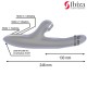  VIBRADOR  HITECH RABITT POR ONDAS CLITORIALES Y  DOBLE PINCHING NEGRO - IBIZA 