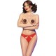 SET NAVIDEÑO PEZONERAS + PANTIES ROJO S/M - CHILIROSE CR  4839