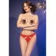 SET NAVIDEÑO PEZONERAS + PANTIES ROJO S/M - CHILIROSE CR  4839