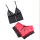 PIJAMA SEXY SATEN Y  ENCAJE NEGRO/ROJO L/XL - SUBBLIME  953966