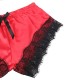 PIJAMA SEXY SATEN Y  ENCAJE NEGRO/ROJO L/XL - SUBBLIME  953966