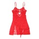 BABYDOLL DE ENCAJE CON TIRANTES AJUSTABLES ROJO L/XL - SUBBLIME  954215