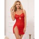 BABYDOLL DE ENCAJE CON TIRANTES AJUSTABLES ROJO L/XL - SUBBLIME  954215