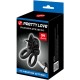  PASSIONATE RING DOBLE ANILLO VIBRADOR + ESTIMULADOR CLÍTORIS NEGRO - PRETTY LOVE 