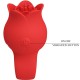  JAE VIBRADOR DE DEDO FORMA DE ROSA 10 VIBRACIONES ROJO - PRETTY LOVE 