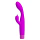 Jene vibrador doble estimulación para punto G y clítoris morado - Pretty Love