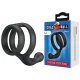 Yancy anillo doble para pene y testículos silicona negro - Crazy Bull