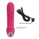 Duden vibrador de silicona recargable 12 modos de vibración y 3 modos de balanceo rosa - Pretty Love