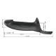London arnés universal con dildo Strap-On de silicona negro 16,8 cm - Pretty Love