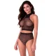 Bodystocking malla brillantes negro BS116 - Passion