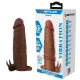Quillon funda para pene vibradora 20 cm Ø 4 cm color marrón - Pretty Love