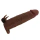Quillon funda para pene vibradora 20 cm Ø 4 cm color marrón - Pretty Love
