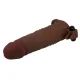 Quillon funda para pene vibradora 20 cm Ø 4 cm color marrón - Pretty Love