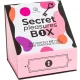 Caja de placeres para parejas dados + bala vibradora + plumero - Secret Play
