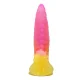 Ripplied Monster dildo fantasía con ventosa 22,5 cm Ø 5,5 cm rosa y amarillo - Power Monsters