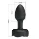 Plug anal vibrador 10 modos recargable negro - Pretty Love