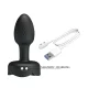 Plug anal vibrador 10 modos recargable negro - Pretty Love