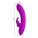 Monica vibrador doble estimulación para punto G y clítoris recargable morado - Pretty Love