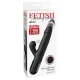 Vibrador rabbit Sonix Silicone Thruster negro - Fetish Fantasy Series
