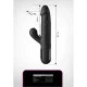 Vibrador rabbit Sonix Silicone Thruster negro - Fetish Fantasy Series