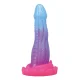 Void Python dildo fantasía con ventosa 20,5 cm Ø 5,2 cm azul, lila y rosa - Power Monsters