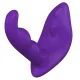 Estimulador anal vibrador rotativo con control remoto morado - She.e.o