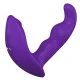 Estimulador anal vibrador rotativo con control remoto morado - She.e.o