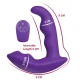 Estimulador anal vibrador rotativo con control remoto morado - She.e.o