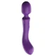 Wand masajeadora vibradora de doble extremo morada - She.e.o