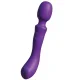 Wand masajeadora vibradora de doble extremo morada - She.e.o
