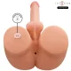 Richie torso con ano y dildo realístico con empuje y vibración control remoto 4,7 kg - Intense Deep Touch