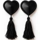 Cubrepezones corazón con borlas negro CR 4897 - Chilirose