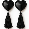 Cubrepezones corazón con borlas negro CR 4897 - Chilirose