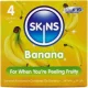 Preservativos premium sabor plátano pack 4 - Skins