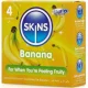 Preservativos premium sabor plátano pack 4 - Skins